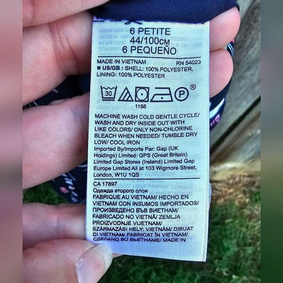 Banana Republic Navy Floral Hi-Low Maxi Dress 6 - Picture 7 of 9